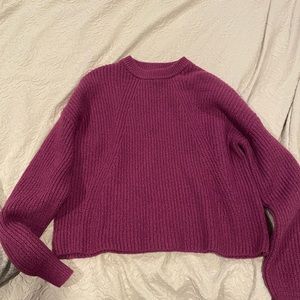Like new BP crew neck knit sweater purple size medium